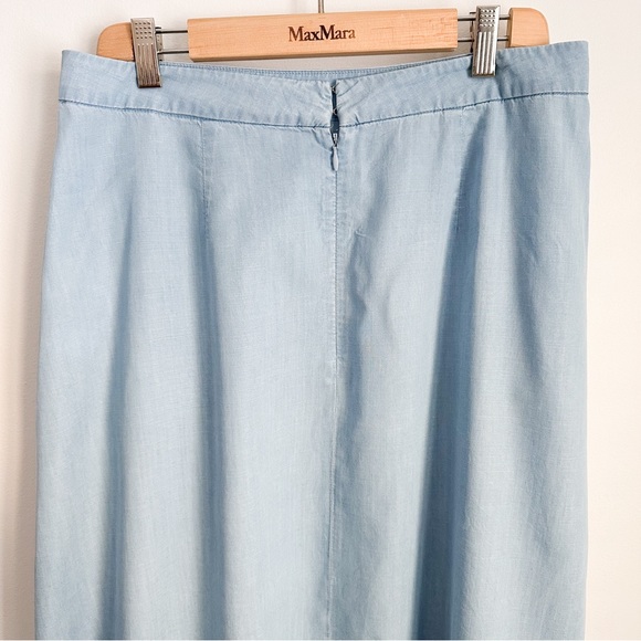 DKNY ultra soft denim chambray high low skirt - Picture 3 of 7